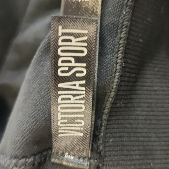 ♻️Victoria Secret Sport Mesh Front Strappy Back Bralette Light Size Large Black - Picture 4 of 6